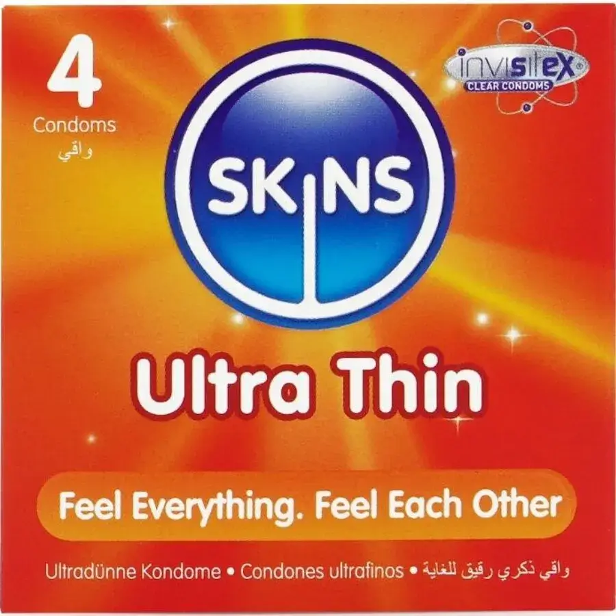 4 Preservativi ultra sottili ‘Ultra Thin’ SKINS