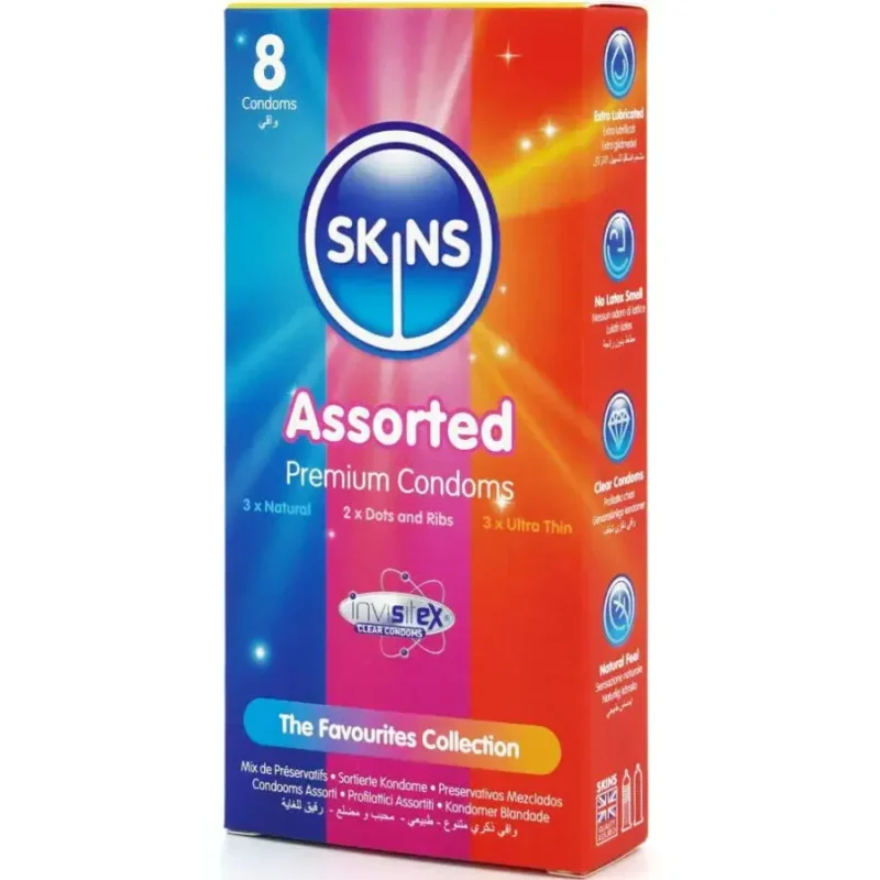 8 Preservativi assortiti ‘Assorted’ SKINS