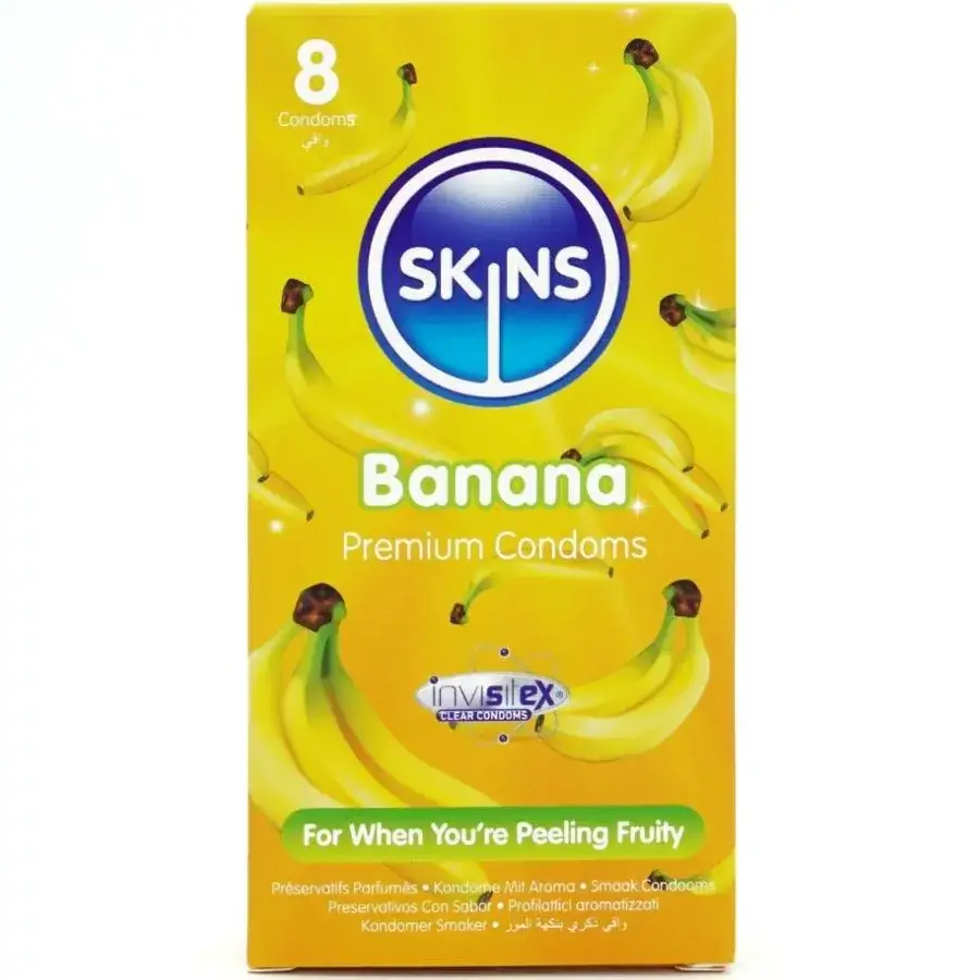 8 Preservativi alla Banana SKINS