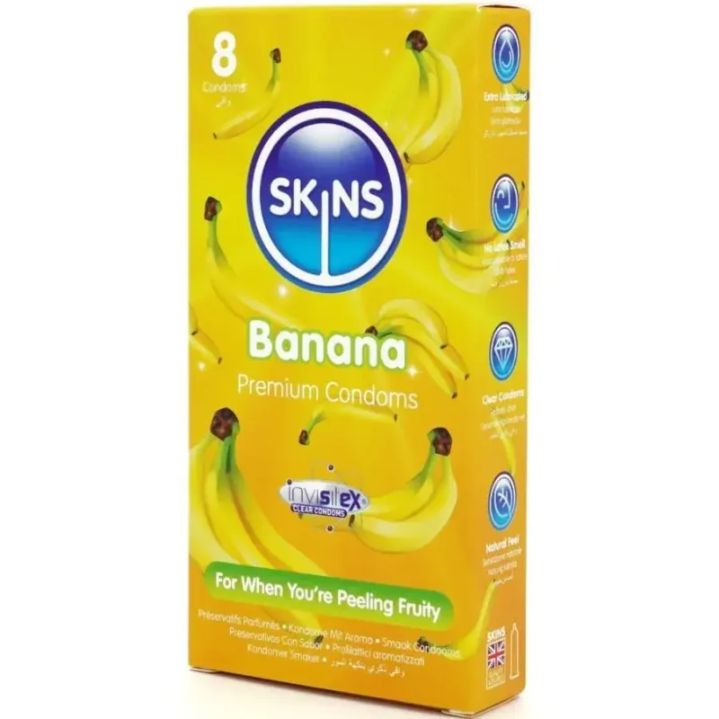 8 Preservativi alla Banana SKINS