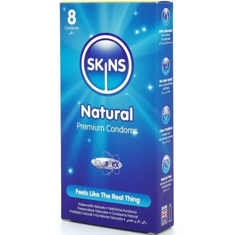 8 Preservativi ‘Natural’ SKINS