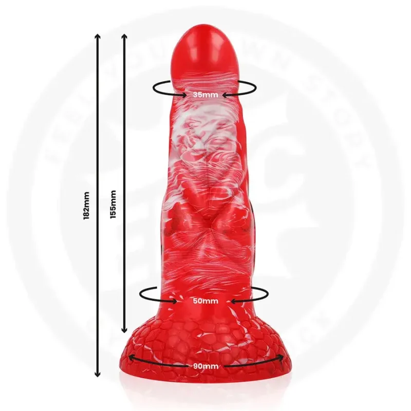 Dildo monsters fantasy rosso fuoco da 18,2 cm ‘AGNIS’ EPIC