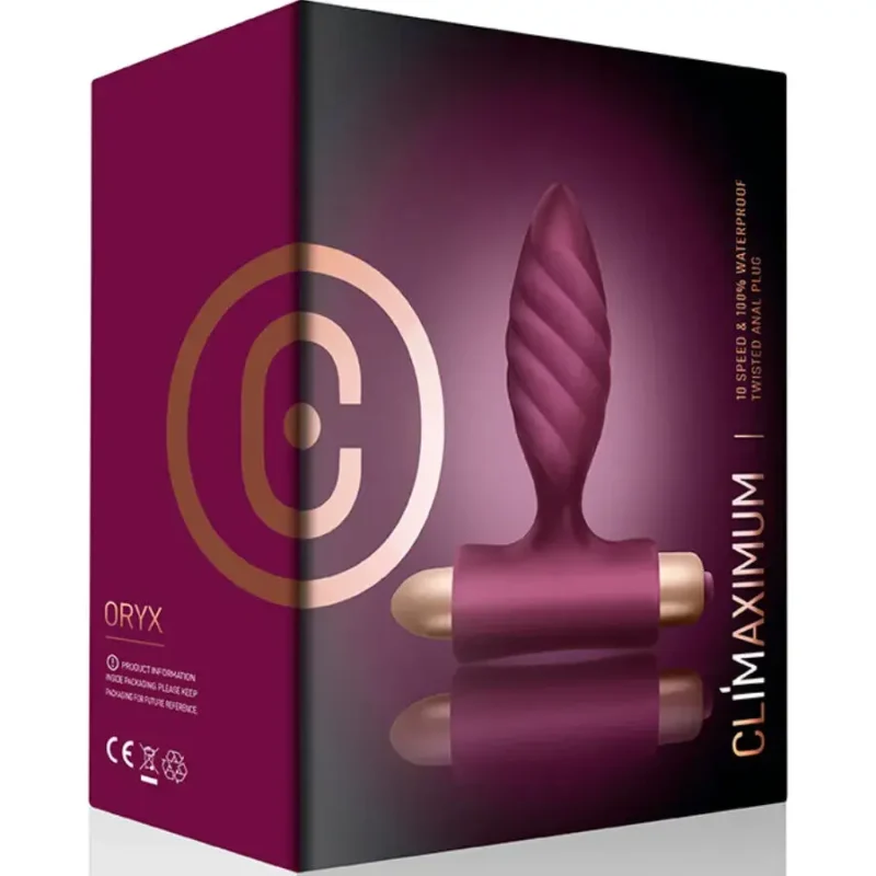Plug anale spiralato vibrante in silicone 'ORYX' CLIMAXIMUM