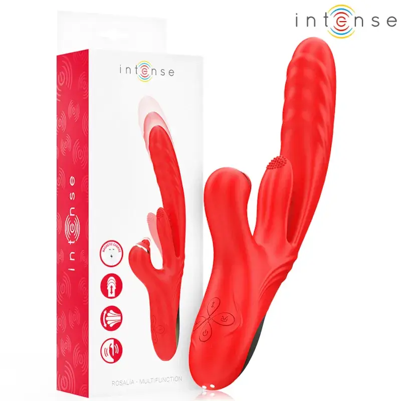 Vibratore rabbit multifunzione rosso ‘ROSALIA’ INTENSE