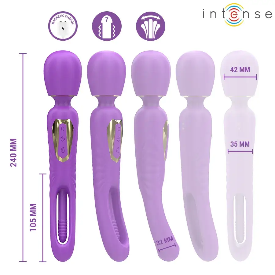 Vibratore WAND con lingua mobile ‘CHRISTY’ INTENSE