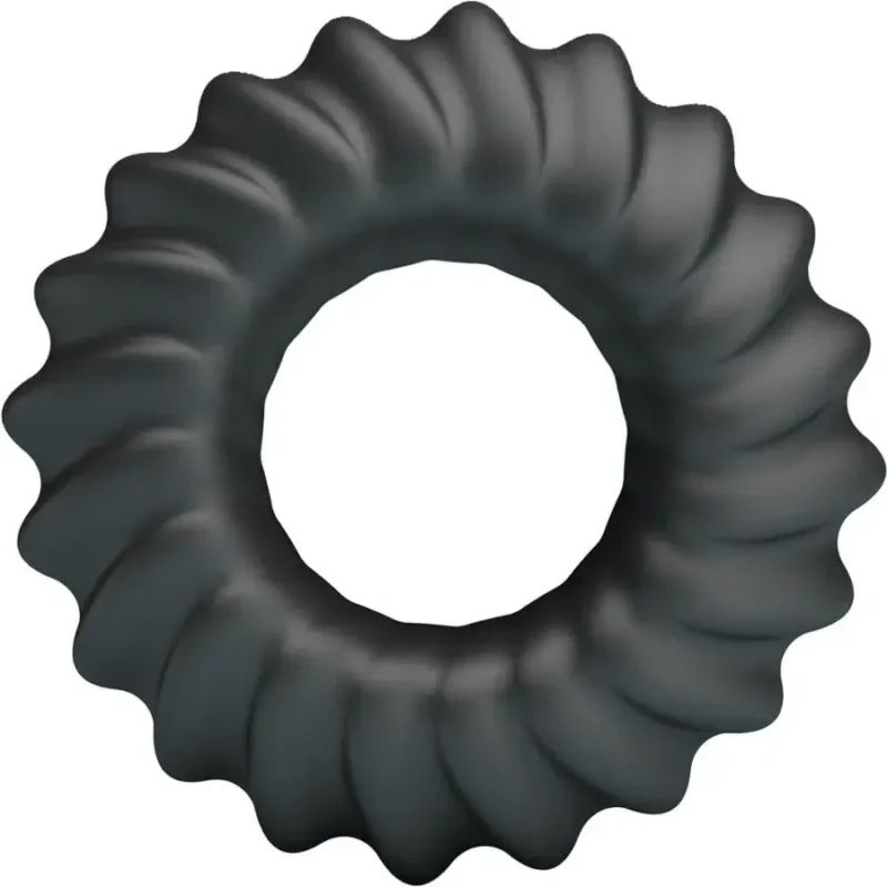 Anello per pene in silicone nero ‘Fitz’ CRAZY BULL