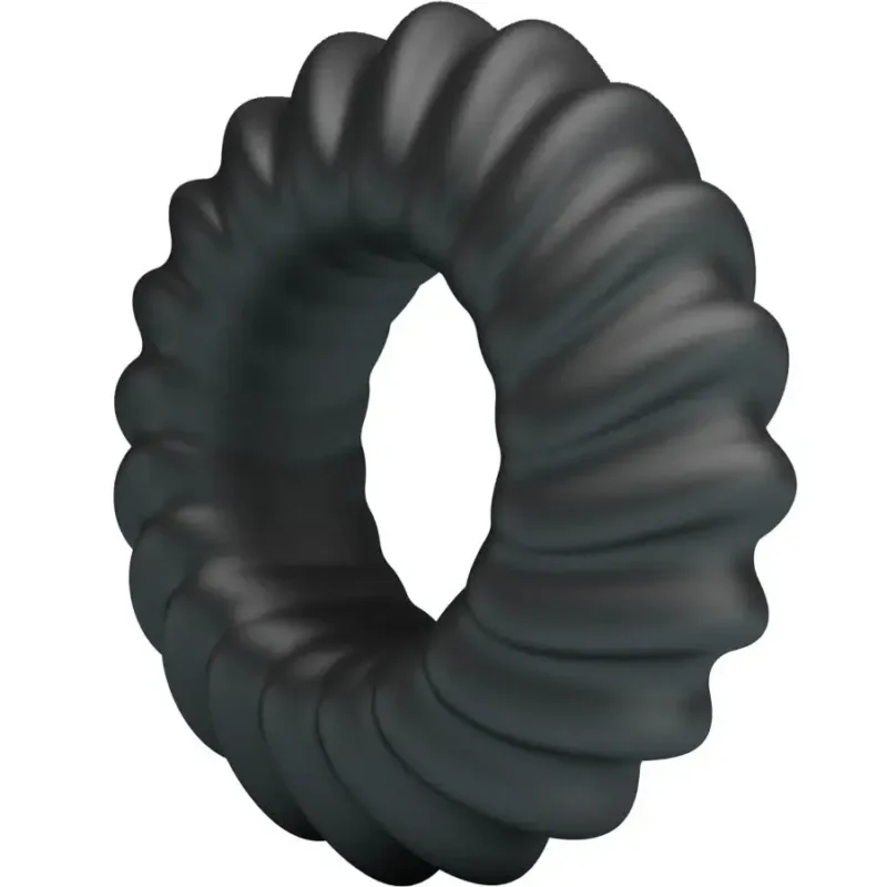Anello per pene in silicone nero ‘Fitz’ CRAZY BULL