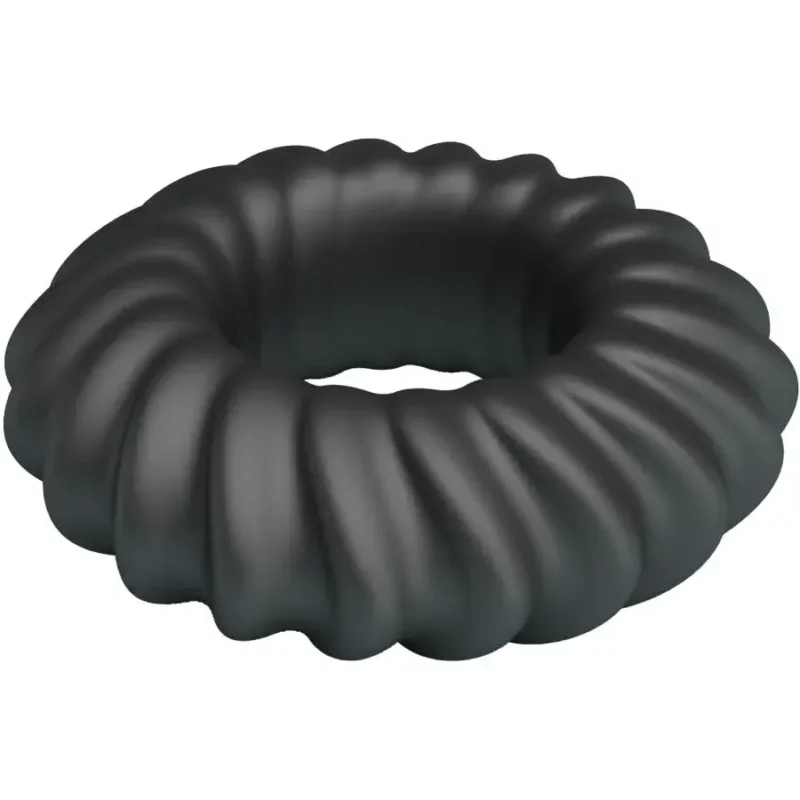 Anello per pene in silicone nero ‘Fitz’ CRAZY BULL