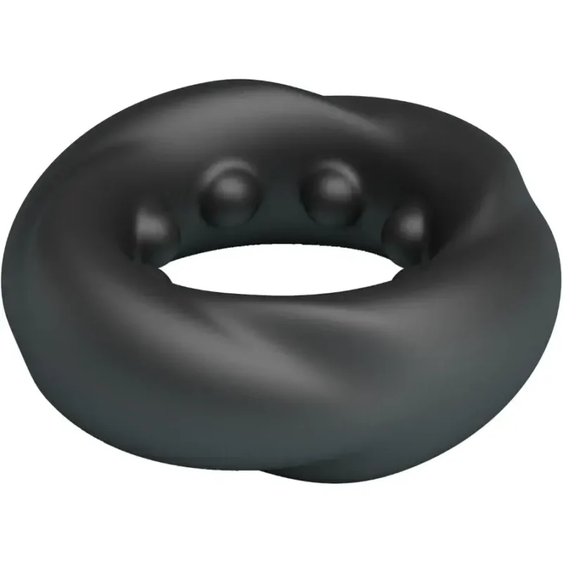 Anello per il pene in silicone nero ‘Daquez’ CRAZY BULL