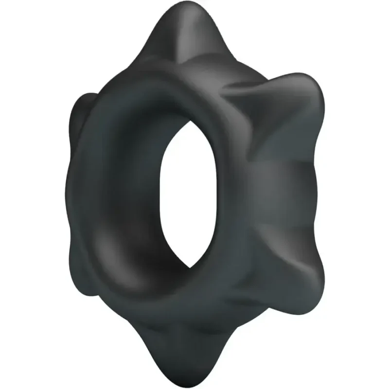 Anello per il pene in silicone nero ‘Ethaniel’ CRAZY BULL