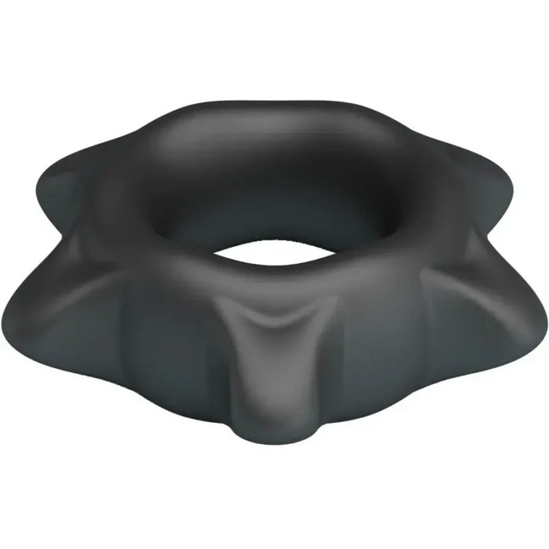 Anello per il pene in silicone nero ‘Ethaniel’ CRAZY BULL