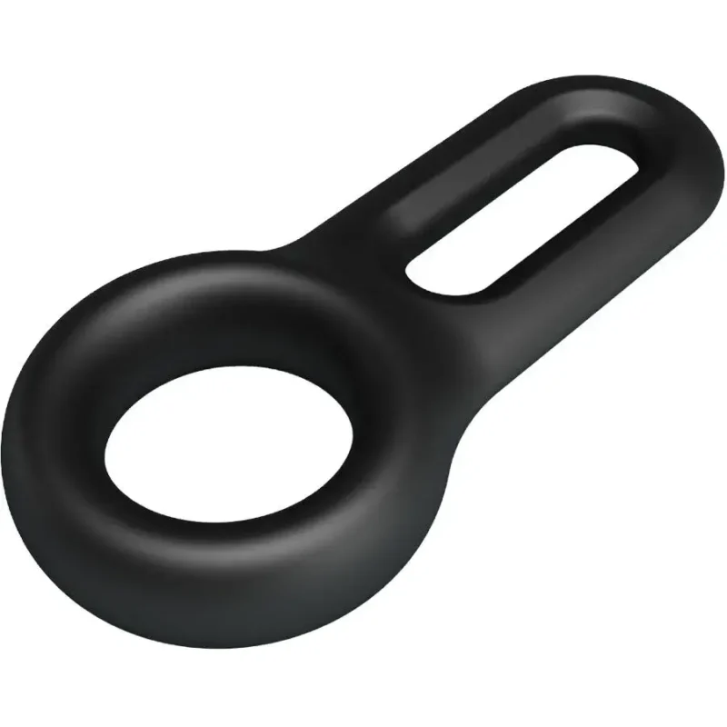 Doppio anello per pene e testicoli in silicone nero ‘Oniel’ CRAZY BULL