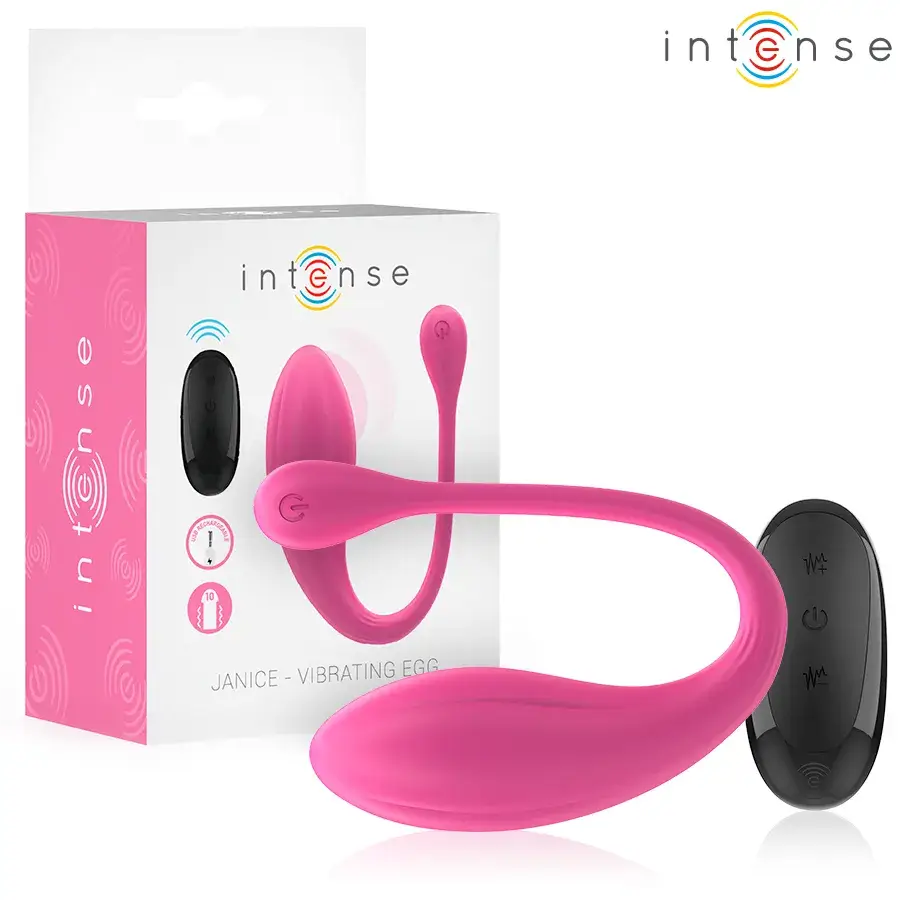 Ovetto vibrante rosa ricaricabile con telecomando ‘JANICE’ INTENSE