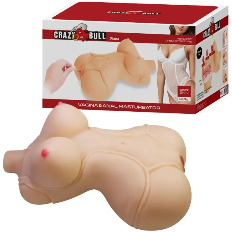 Torso femminile realistico con vagina e ano ‘Diana’ CRAZY BULL