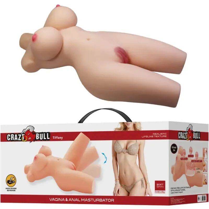 Torso realistico femminile con vagina e ano ‘Tiffany’ CRAZY BULL