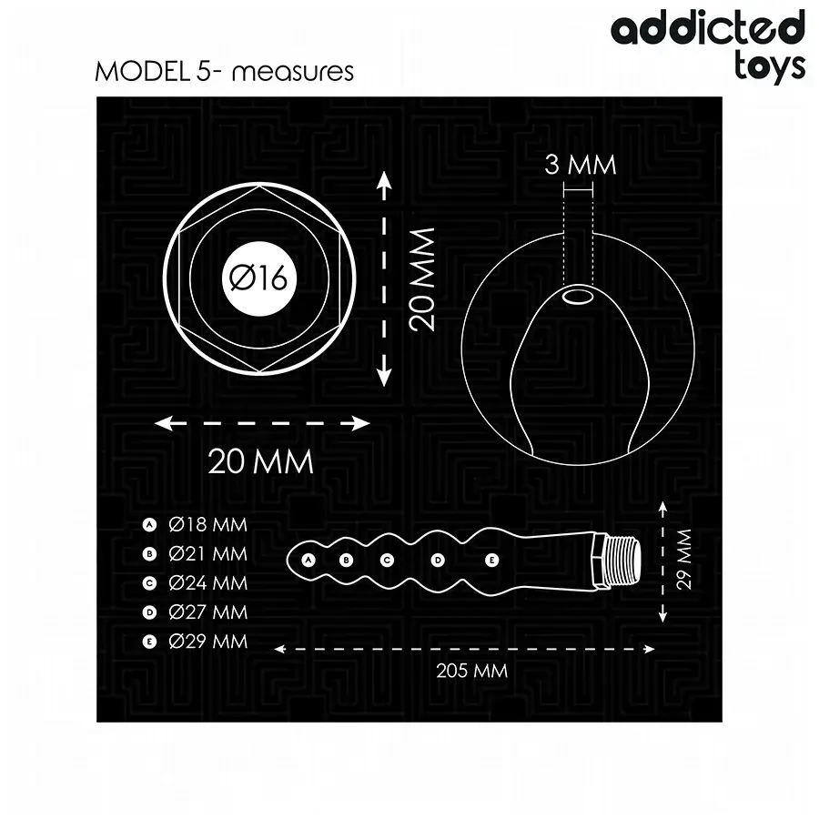 Doccia anale con attacco universale ‘Model 5’ ADDICTED TOYS