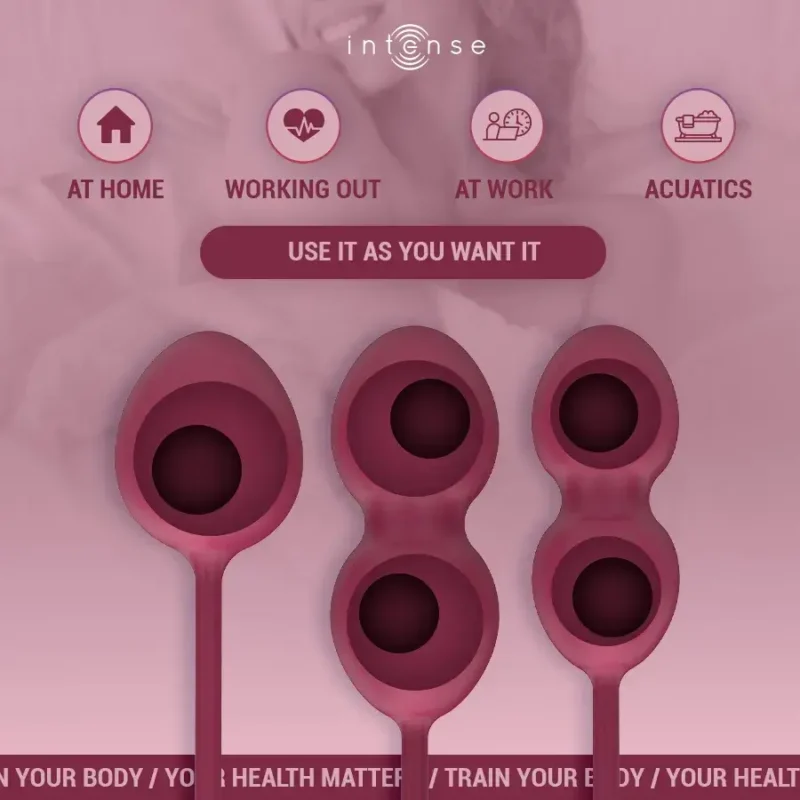 Kit palline di Kegel bordeaux ‘CHARLI’ INTENSE