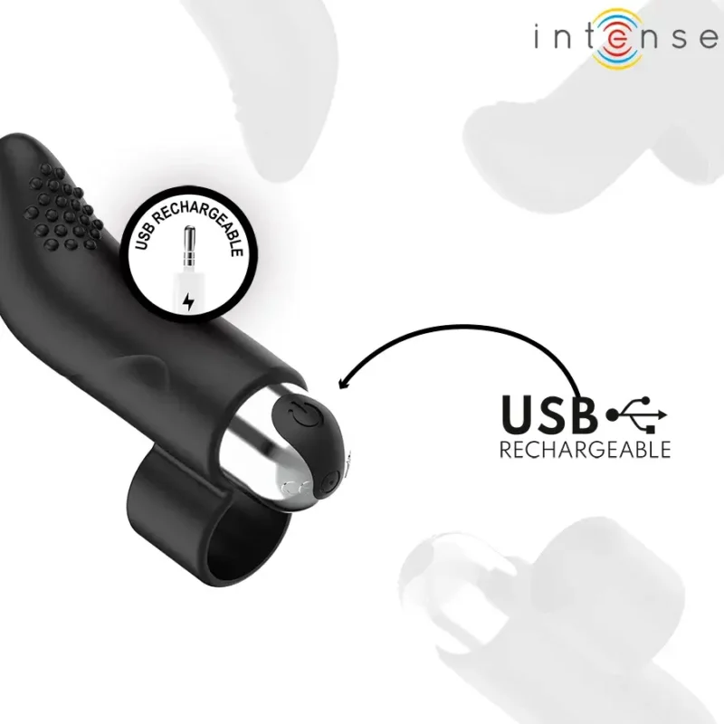 Stimolatore vibrante da dito ricaricabile ‘DAMIANO’ INTENSE