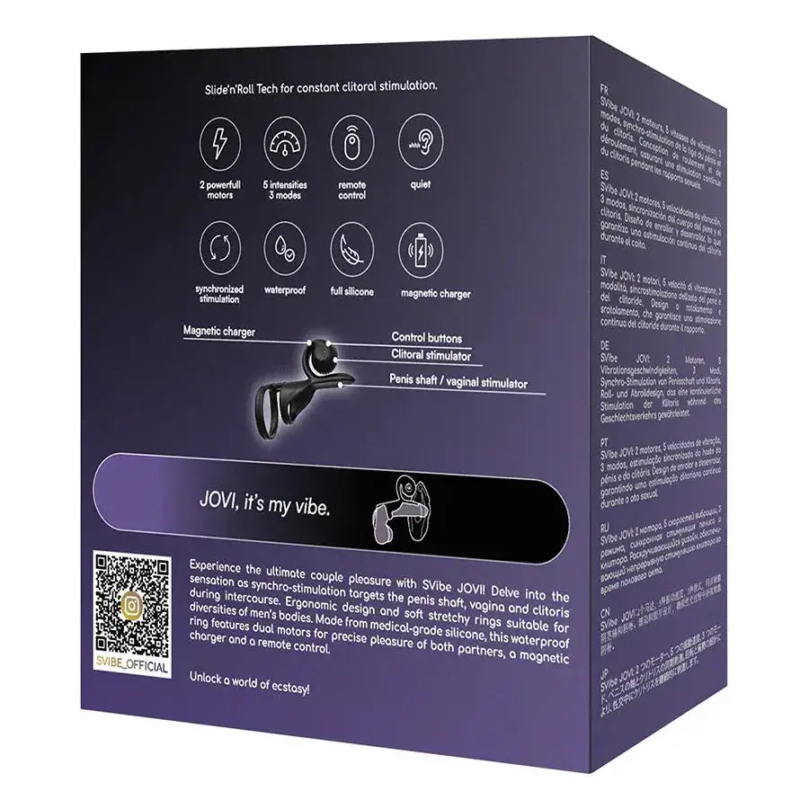 Anello vibrante per coppie con telecomando ‘JOVI’ SVibe
