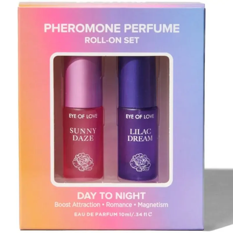 Set di 2 Roll-On ai feromoni per donna (Giorno e Notte) EYE OF LOVE