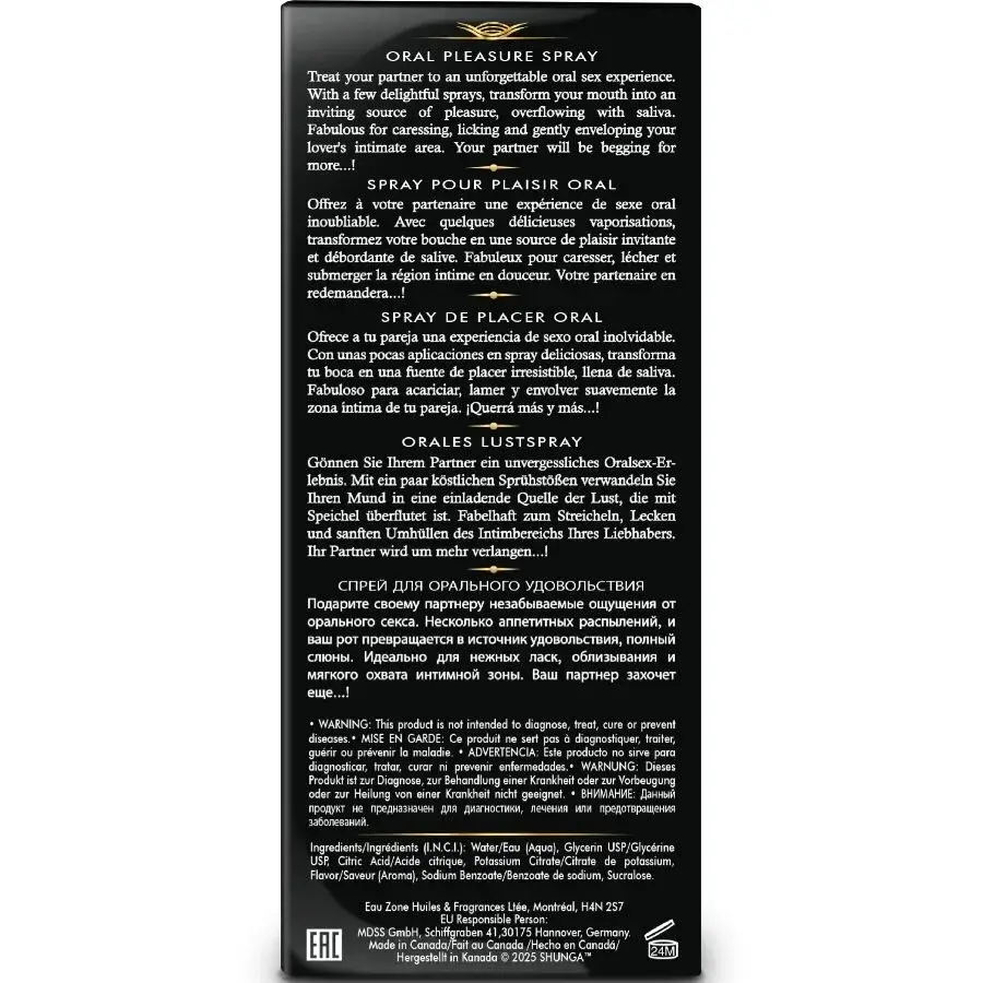 Spray orale alla fragola 20 ml ‘WAVES PLEASURE’ SHUNGA