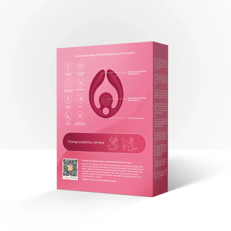 Stimolatore di coppia con telecomando ‘GIZI DUO’ Bordeaux SVibe