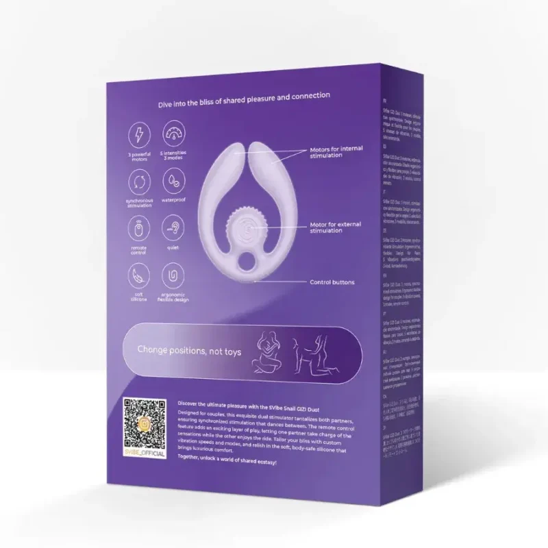 Stimolatore di coppia con telecomando ‘GIZI DUO’ Lilla SVibe