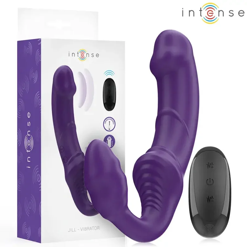 Strapless dildo vibrante da 20 cm con telecomando JILL INTENSE