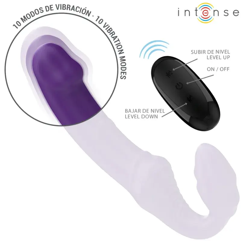 Strapless dildo vibrante da 20 cm con telecomando JILL INTENSE