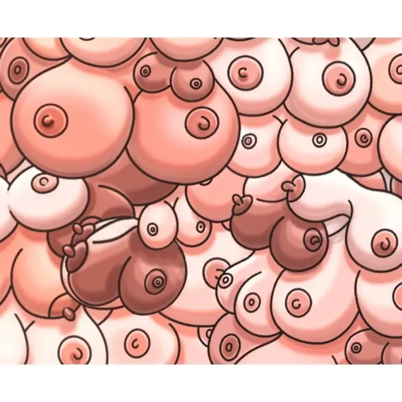 Tappetino per mouse con disegni di seni DIABLO PICANTE