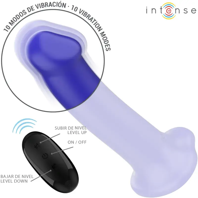 Vibratore da 19,5 cm con ventosa e telecomando VICTORIA INTENSE
