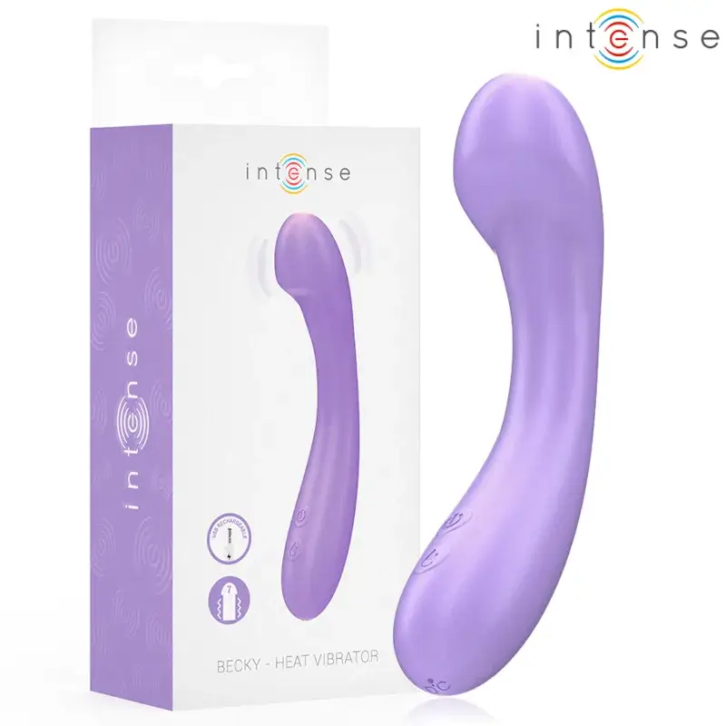 Vibratore punto G da 19 cm riscaldato ‘BECKY’ viola INTENSE