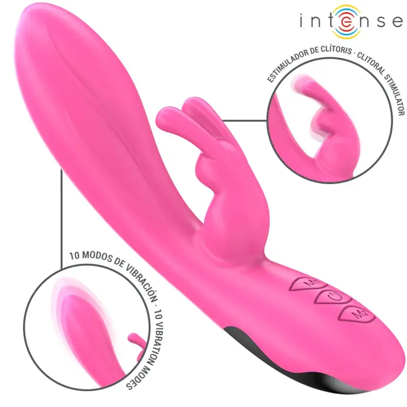 Vibratore rabbit rosa con 10 vibrazioni ‘RANDALL’ INTENSE