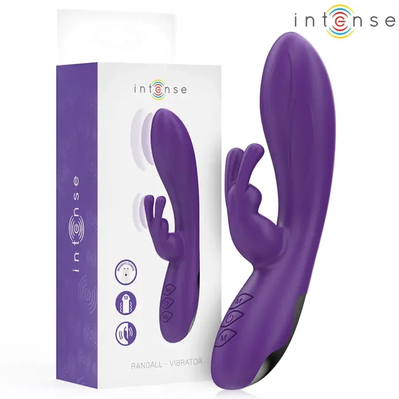 Vibratore rabbit viola con 10 vibrazioni ‘RANDALL’ INTENSE