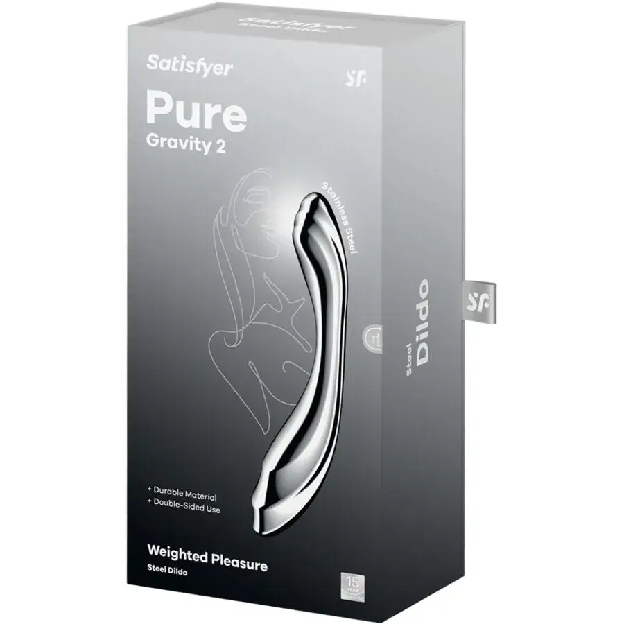 Dildo in acciaio inox a doppia estremità ‘Pure Gravity 2’ SATISFYER