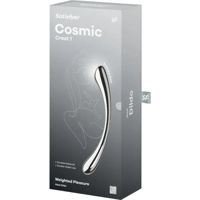 Dildo a doppia estremità in acciaio inox Cosmic Crest 1 SATISFYER