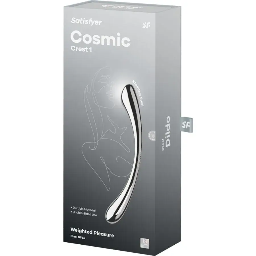 Dildo a doppia estremità in acciaio inox Cosmic Crest 1 SATISFYER