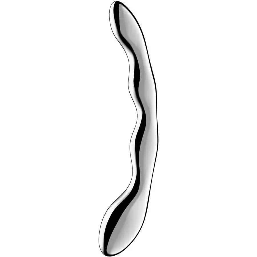 Dildo a doppia estremità in acciaio inox Cosmic Crest 2 SATISFYER