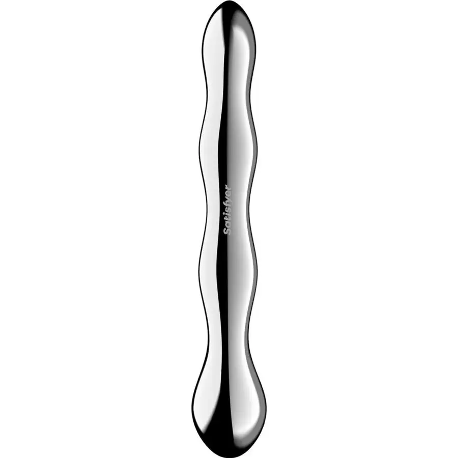 Dildo a doppia estremità in acciaio inox Cosmic Crest 2 SATISFYER