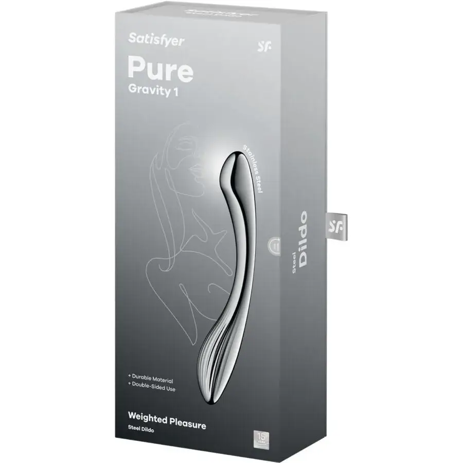Dildo a doppia estremità in acciaio ‘Pure Gravity 1’ SATISFYER