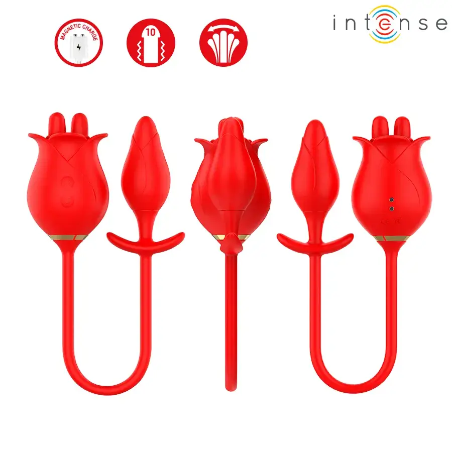 Lecca clitoride + plug vibrante ‘MELANIE’ INTENSE