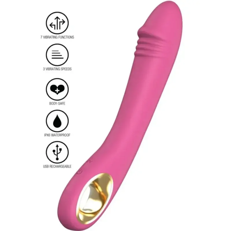 Vibratore ricaricabile rosa per il punto G ‘MAIA’ TOYJOY