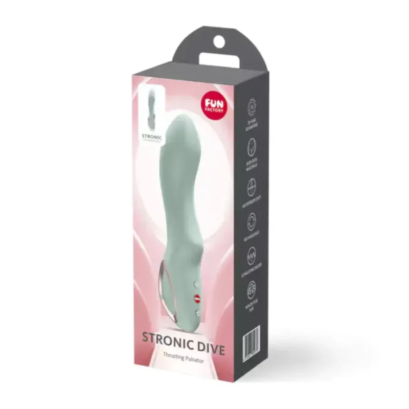 Vibratore con spinte lungo 19 cm ‘STRONIC DIVE’ Menta FUN FACTORY