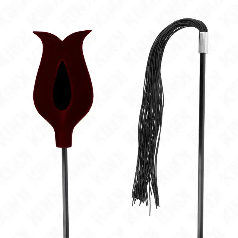 Sculacciatore a forma di tulipano e frustino da 36 cm KINK