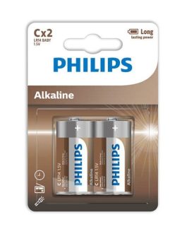 Batteria alcaline C LR14 PHILIPS 2 pz