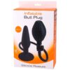 Plug anale gonfiabile in silicone nero Taglia M (Lunghezza totale: 14,5 cm) SEVEN CREATIONS - immagine 2
