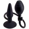 Plug anale gonfiabile in silicone nero Taglia S (Lunghezza totale: 12,7 cm) SEVEN CREATIONS