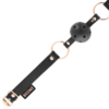 Ball Gag in pelle vegana a sfera traspirante BEGME BLACK EDITION - immagine 3