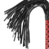 Frusta flogger in pelle vegana con manico rosso BEGME FETISH - immagine 3