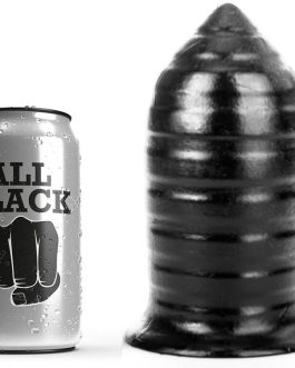 Grande anal plug in PVC da 16 cm x Ø 8 cm ALL BLACK